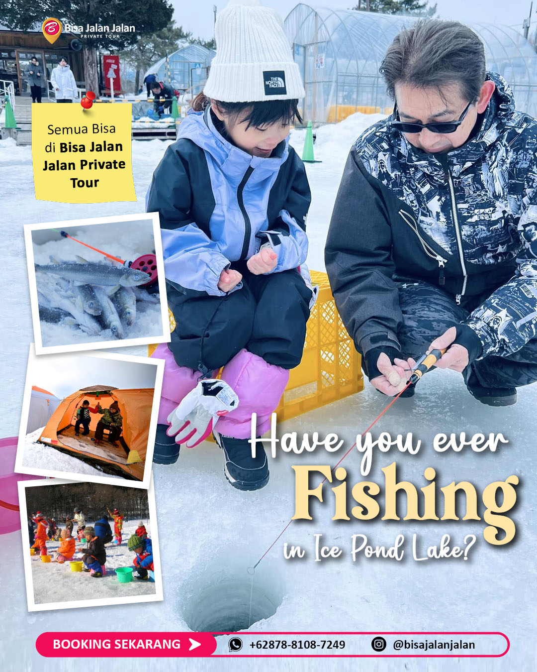 [everlasting] fishing in ice pond lake